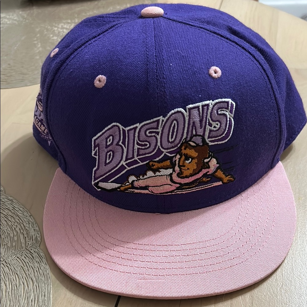 Purple and Pink Bisons Cap
